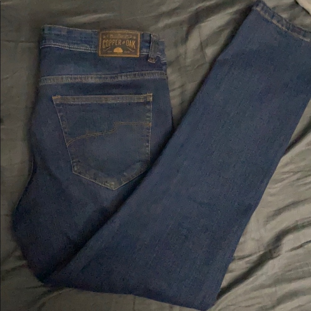 Copper oak jeans